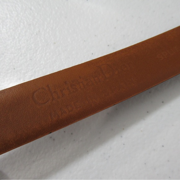 Christian Dior Vintage Split Leather Brown Belt - Picture 7 of 17